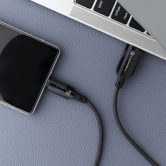 Forcell F-energy USB 2.0 Cable USB-C male - USB-A 66W Black 1.2m