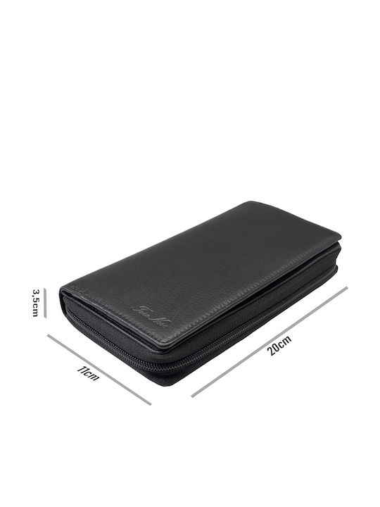 Дамско Портмоне Карти с RFID Черен