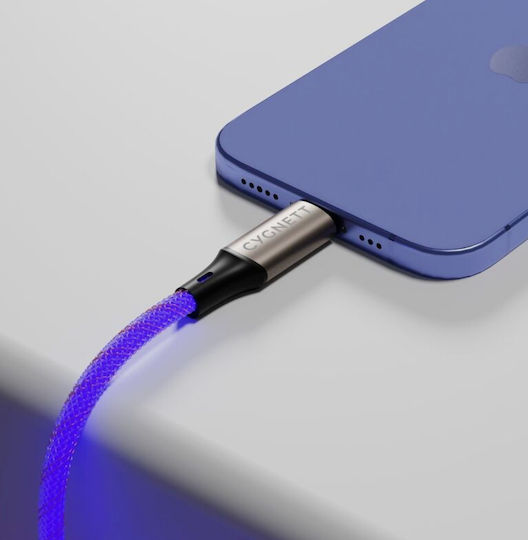 Cygnett Braided USB 2.0 Cable USB-C male - USB-C 60W Πολύχρωμο 1.2m