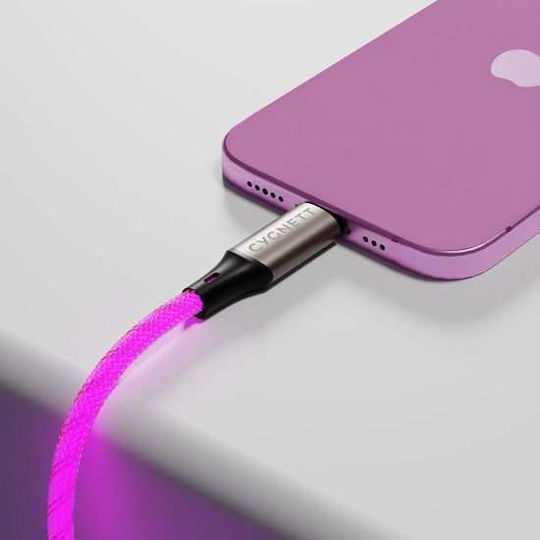 Cygnett Braided USB 2.0 Cable USB-C male - USB-C 60W Πολύχρωμο 1.2m