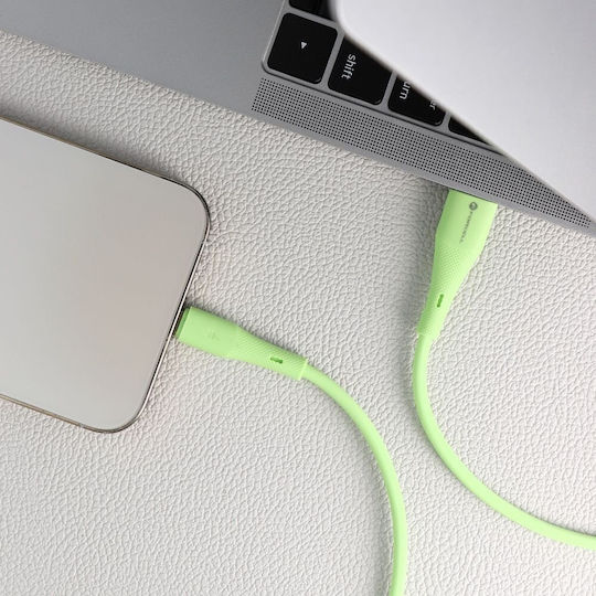 Forcell Редовна USB-A към Lightning кабел 12W Зелен 1м