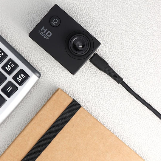 Forcell Regular USB 2.0 to micro USB Cable Μαύρο 1m FOCB-395338 1τμχ