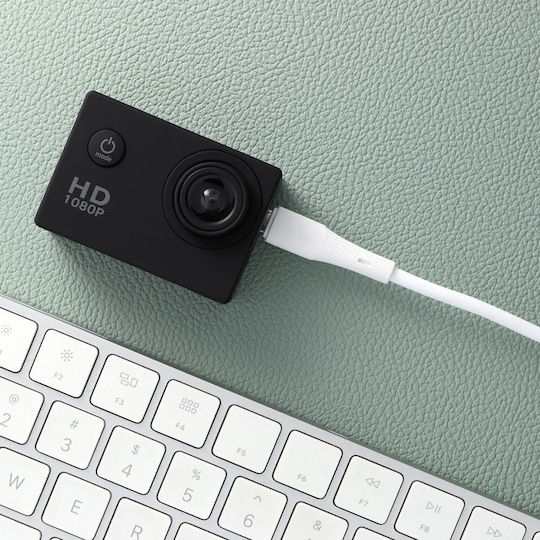 Forcell Reguläres USB 2.0 zu micro USB Kabel Weiß 1m FOCB-395390 1 Stück