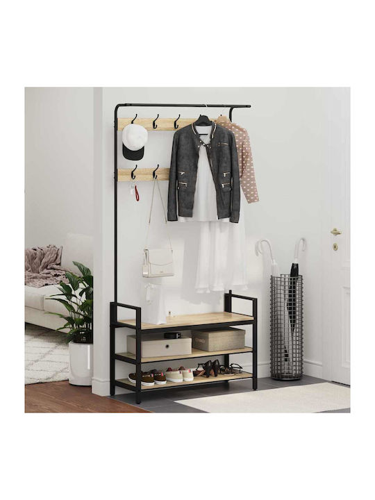 Eingangsmöbel mit Garderobe Sonoma Oak 95x34x184cm