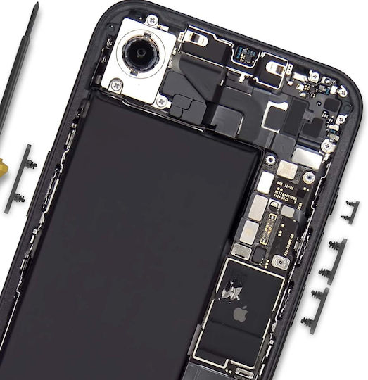 Clappio Power Volume Silent Button Kit Iphone 16e Black