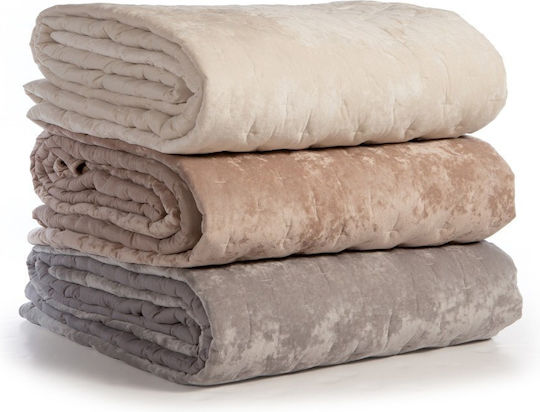Nef-Nef Homeware Priver Покривало Кингсайз от Полиестер Сив 240x230см