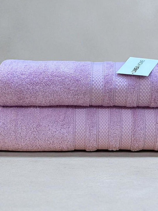 Linea Home Bath Towel Verona 70x140cm Lilac Weight 480gr/m²