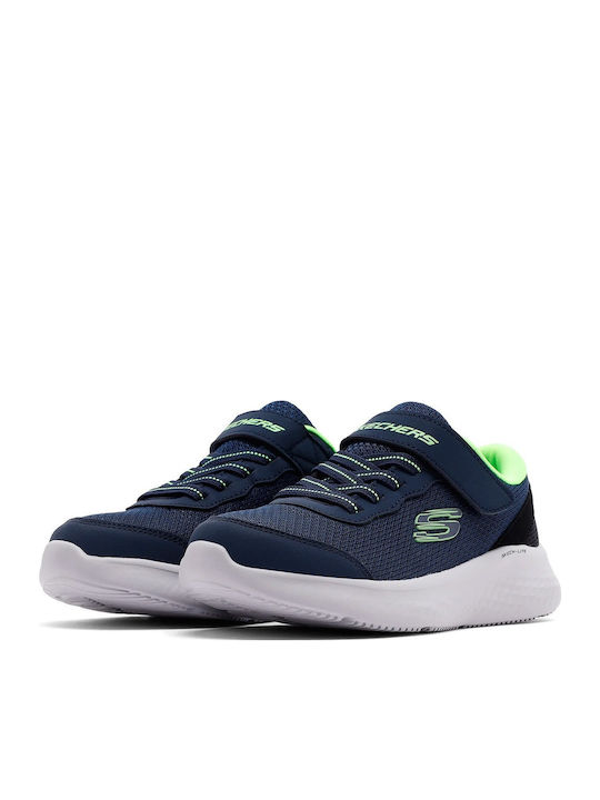 Kids Sports Shoes Running with Hoop & Loop Closure Blue