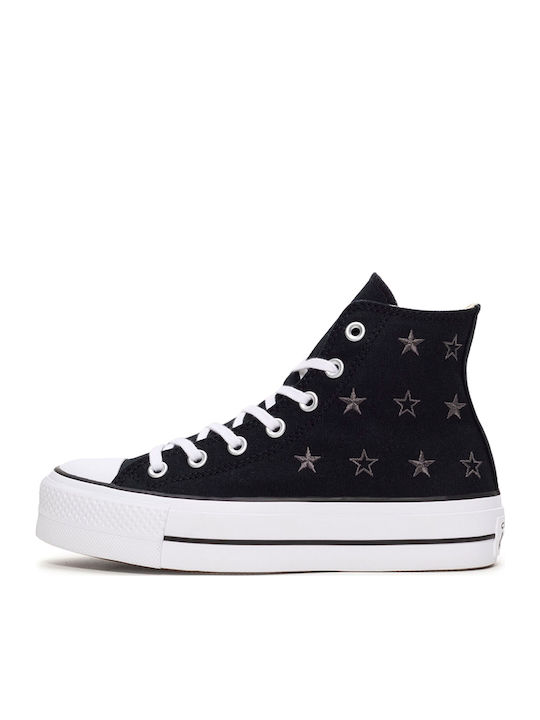 Converse Chuck Taylor All Star Lift Platform Boots Black / Natural Ivory / White