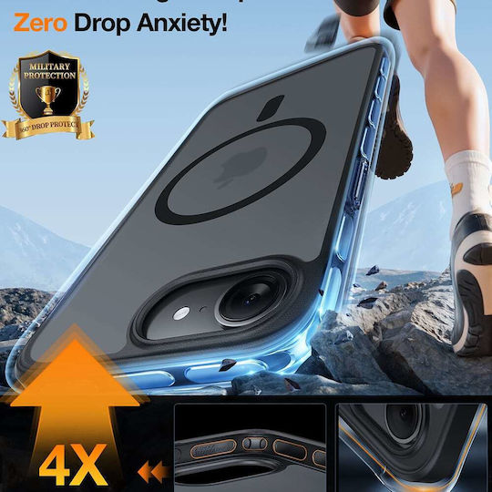 Torras Guardian Magnetic Back Cover Silicon Albastru marin (iPhone 17 Pro)