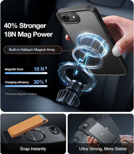 Torras Guardian Magnetic Back Cover Silicone Navy Blue (iPhone 17 Pro Max)
