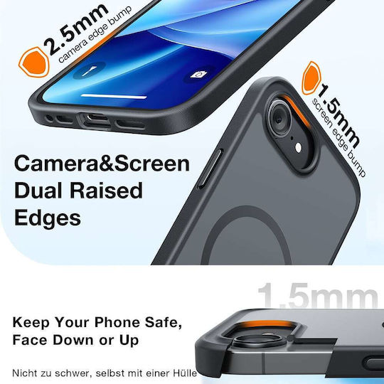 Torras Guardian Magnetic Umschlag Rückseite Silikon Orange (iPhone 17 Pro Max)