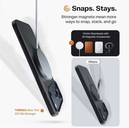 Torras SlimFit Rückseite Kunststoff / Silikon 0.75mm Schwarz (iPhone 18 Pro Max / 17 Pro Max)