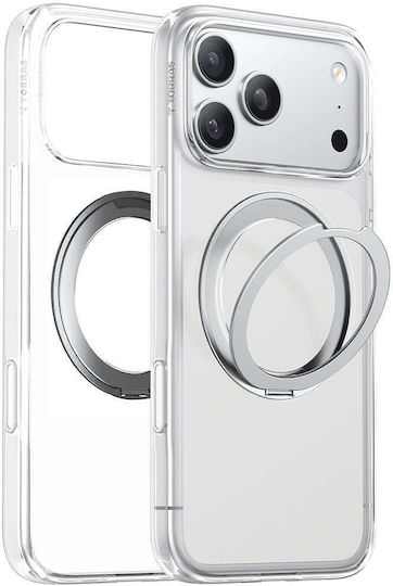Torras Ostand Pro Umschlag Rückseite Silikon Transparent (iPhone 17 Pro Max)