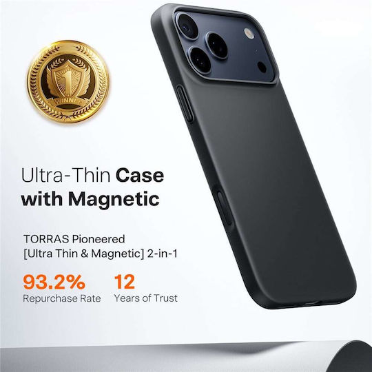 Torras SlimFit Rückseite Kunststoff / Silikon 0.75mm Schwarz (iPhone 18 Pro Max / 17 Pro Max)