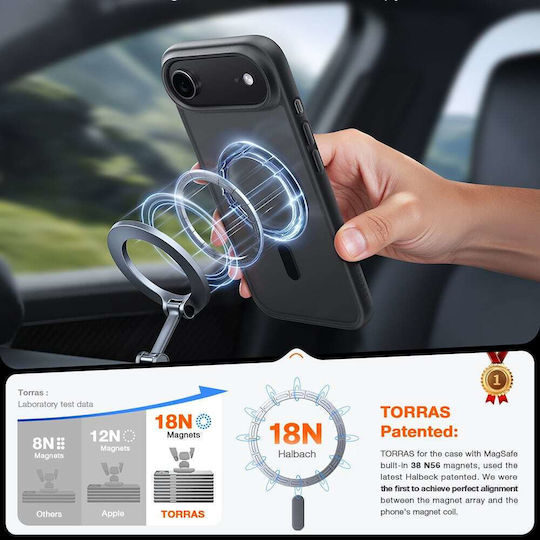 Torras Guardian Magnetic Back Cover Silicone Black (iPhone Air)