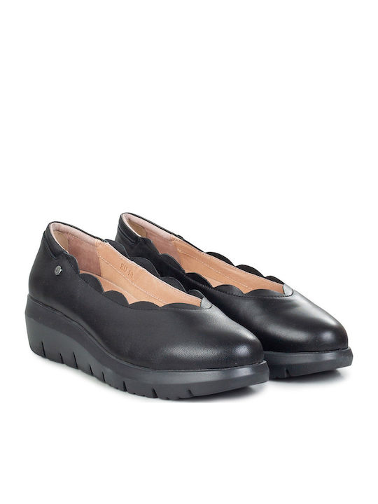 Δερμάτινα Γυναικεία Loafers σε Μαύρο Χρώμα