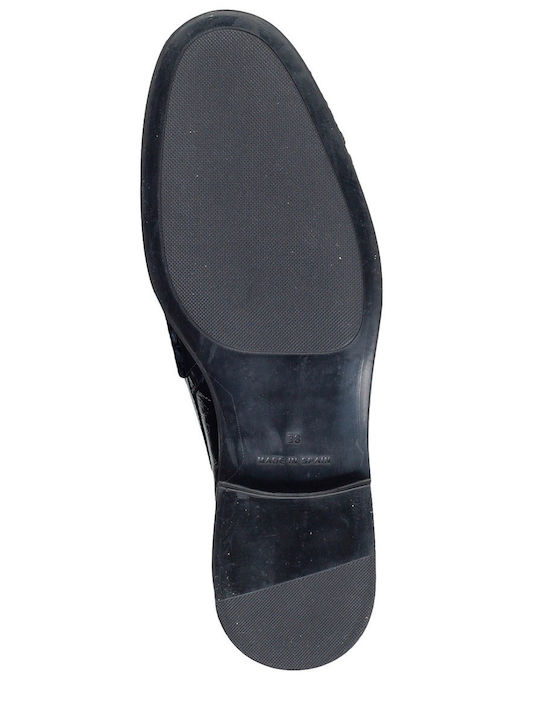 Δερμάτινα Γυναικεία Loafers σε Μαύρο Χρώμα