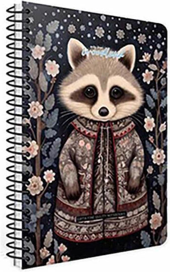 Uni Pap Spiral Notebook Ruled B5 3 Subjects 1pcs (Μiscellaneous Designs)
