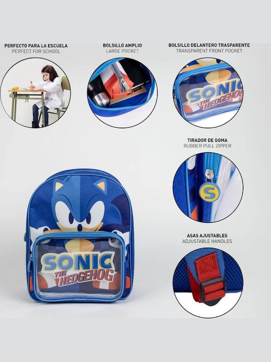 Cerda Sonic School Backpack Kindergarten Blue