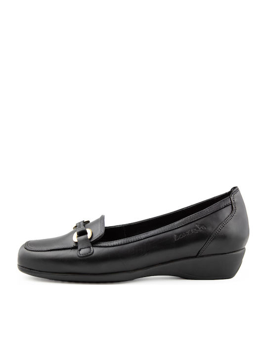 Δερμάτινα Γυναικεία Loafers σε Μαύρο Χρώμα