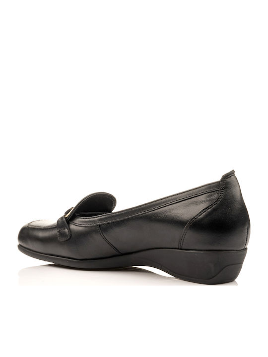 Δερμάτινα Γυναικεία Loafers σε Μαύρο Χρώμα