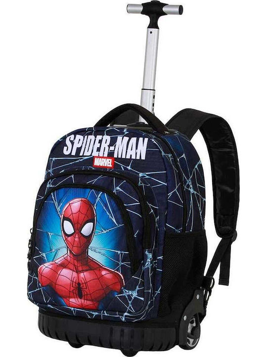 Spiderman Ghiozdan scoala multicolor cu troler pentru clasa primara