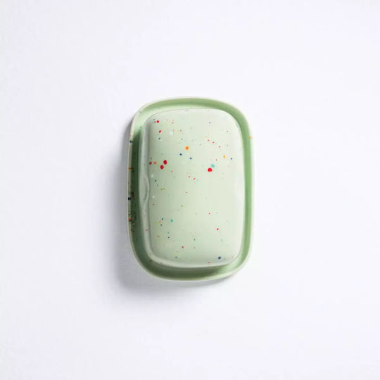 Egg Back Home Butter Dish Ceramic Green