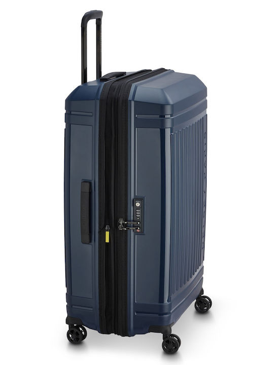 Delsey Lutece SE Valiză Mare De Călătorie Dură Albastru Marin Cu 4 Roți Înălțime 81 Cm