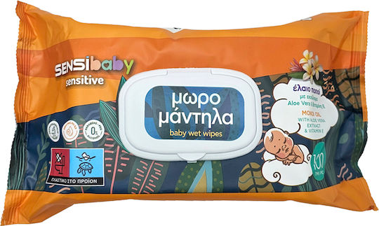 Sensibaby Μωρομάντηλα Καπάκι 100τμχ Monoi Oil