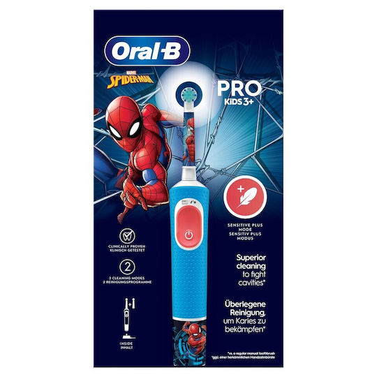 Oral-B Spiderman Children's Electric Toothbrush With Chronograph For 3+ Years