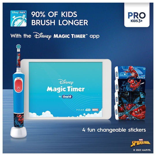 Oral-B Spiderman Children's Electric Toothbrush With Chronograph For 3+ Years