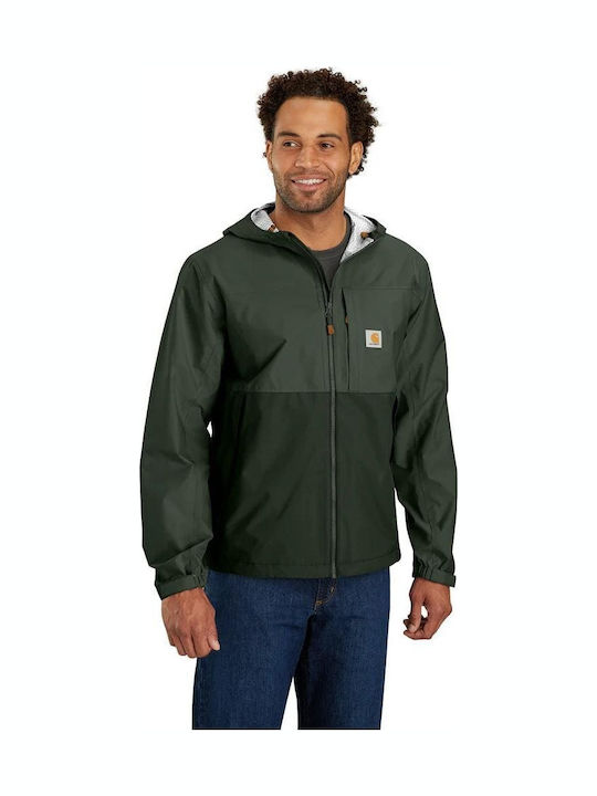 Carhartt Ruggstorm Defender Μπουφάν Εργασίας με Κουκούλα Πράσινο