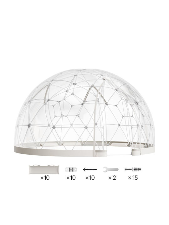 Vevor Gazebo De Grădină Cu LED Alb 4.5x4.5m