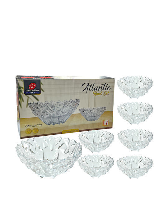 Glass Salad Bowl Transparent 7pcs
