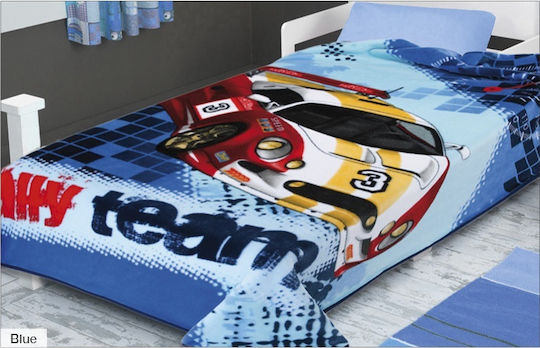 Belpla Decke Kinderdecken Samt Ster Blau 160x220cm