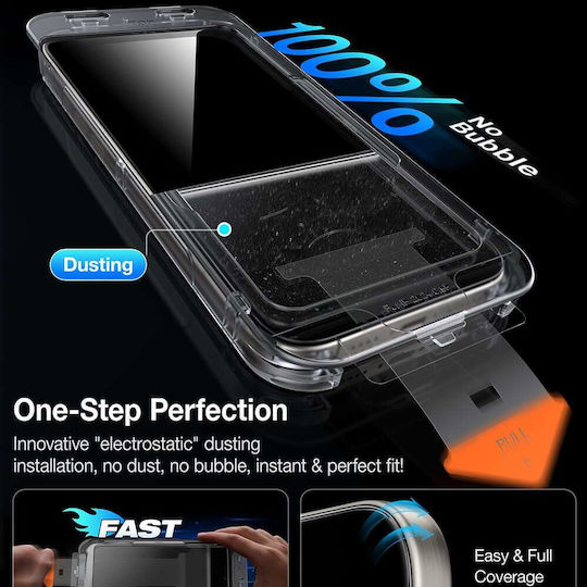 Torras Privatsphäre Gehärtetes Glas Schwarz (iPhone 17 / 17 Pro / 16 Pro)