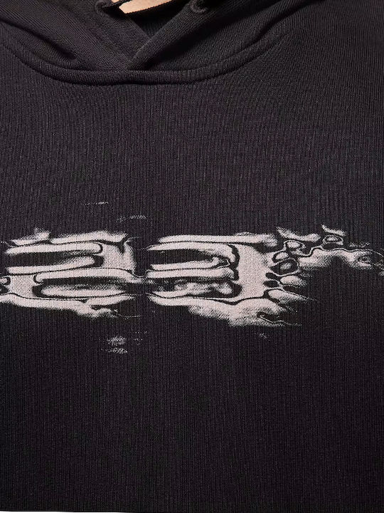 Sport Dri-Fit Φούτερ με Κουκούλα Μαύρο