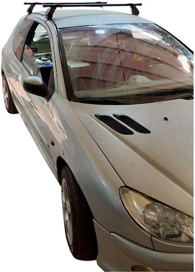 Hermes Aluminum Car Roof Bars for Peugeot 206 3D / 5D 1998-2008 Set with Roof Rack Legs MP.P206.08