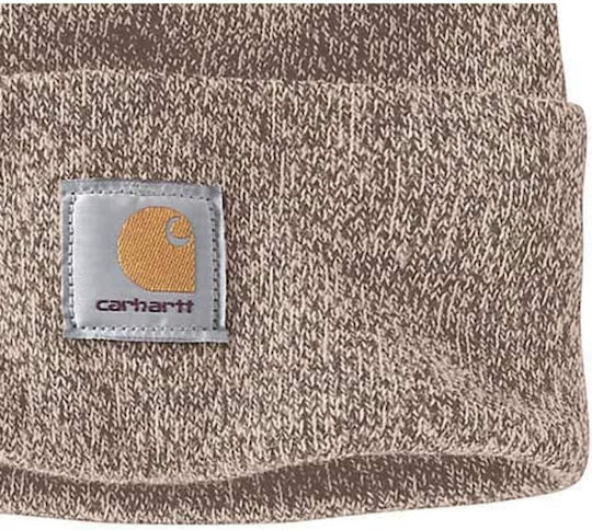 Beanie Masculin Căciulă cu Tricotaj Rib în culoarea Maro