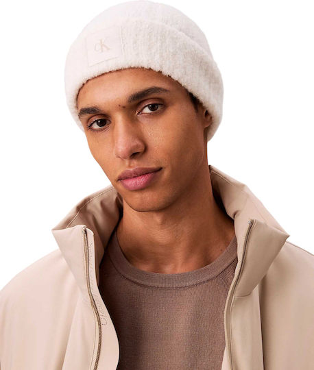 Beanie Ανδρικός Σκούφος Πλεκτός σε Εκρού χρώμα