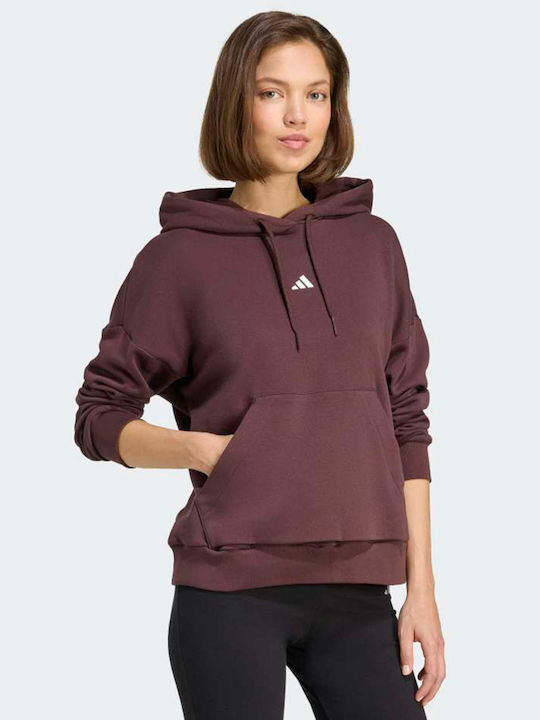 Essentials Women's Sweatshirt Hooded Brown