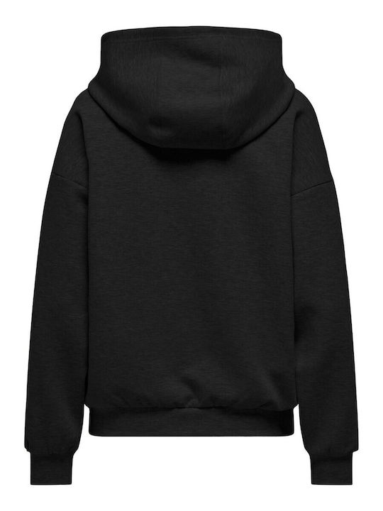 Scarlett Long Women's Sweatshirt Hooded Black