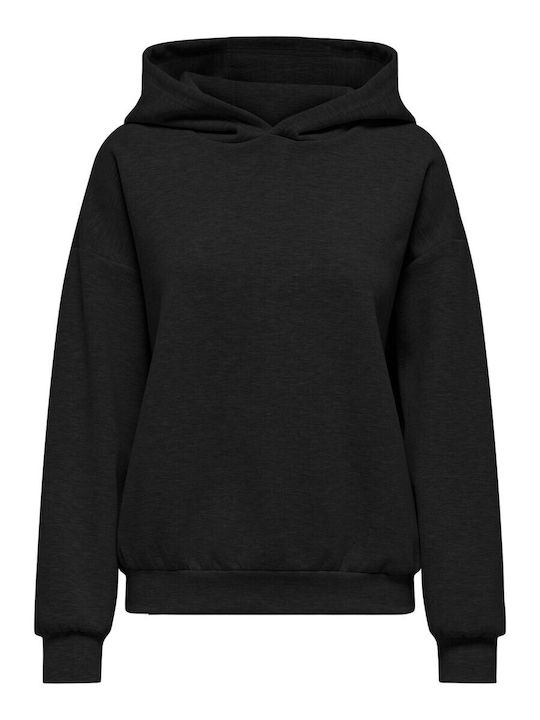 Scarlett Long Women's Sweatshirt Hooded Black