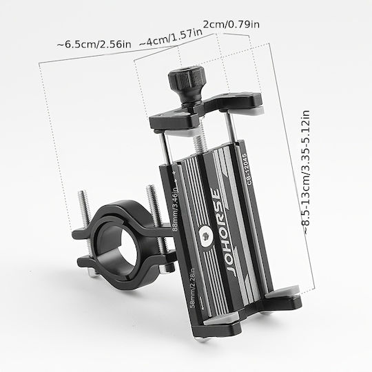 Fahrrad- und Motorrad-Handy-Halterung für Kick-Scooter Fixato Aluminium Schwarz