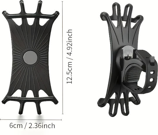 Suport Universal pentru Telefon Bicicletă Fixato Montură Rotativă la 360° pentru Ghidon Silicon Compatibil Bicicletă Scooter Cărucior Scooter Verde