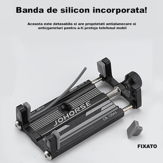 Fahrrad- und Motorrad-Handy-Halterung für Kick-Scooter Fixato Aluminium Schwarz