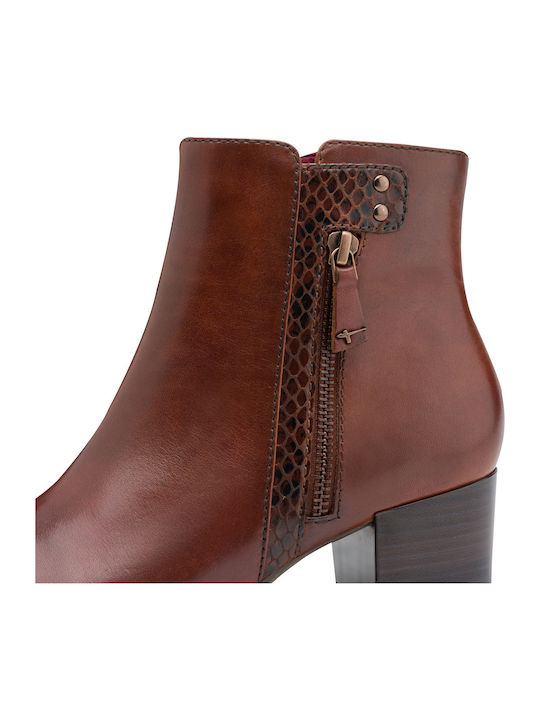 Leder Stiefeletten Damen Braun