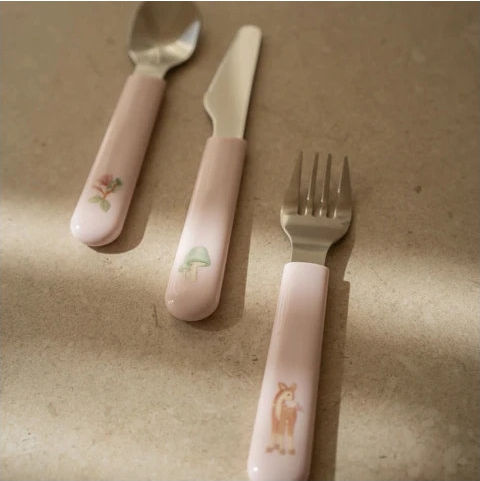 Little Dutch Feeding Set Mio Garden Friends made of Plastic Pink 2pcs