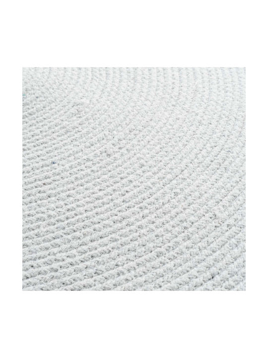 Douceur d'Intérieur Kinder Teppich Weiß Rund mit Durchmesser 90cm